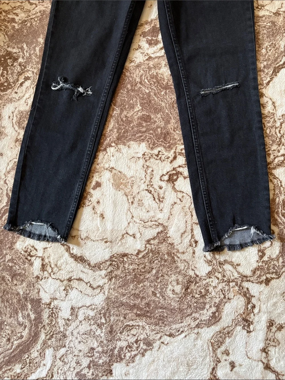 Free People Men’s Black Skinny Distressed Jeans